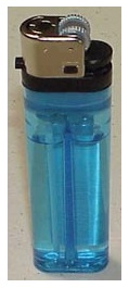 Typical low pressure disposable plastic lighter
